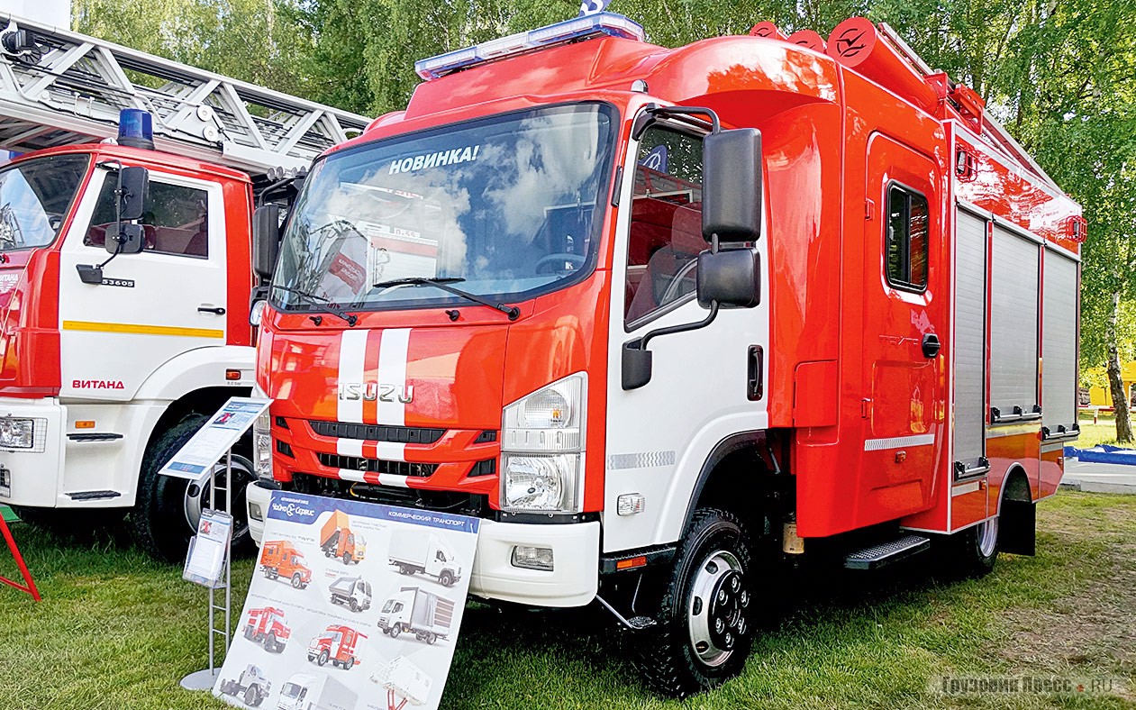 Пожарно-спасательный автомобиль [b]АПС-1,0-40/4 (NPS 75)[/b] «Чайка-Сервис 4784 DW» с модулем «Тайга» на шасси Isuzu Elf NPS 75