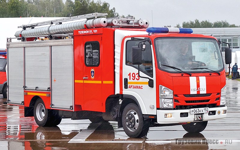 Пожарно-спасательный автомобиль [b]АПС-1,0-40 (NPS 75)[/b] Варгашинского завода ПСО на шасси Isuzu Elf NPS 75
