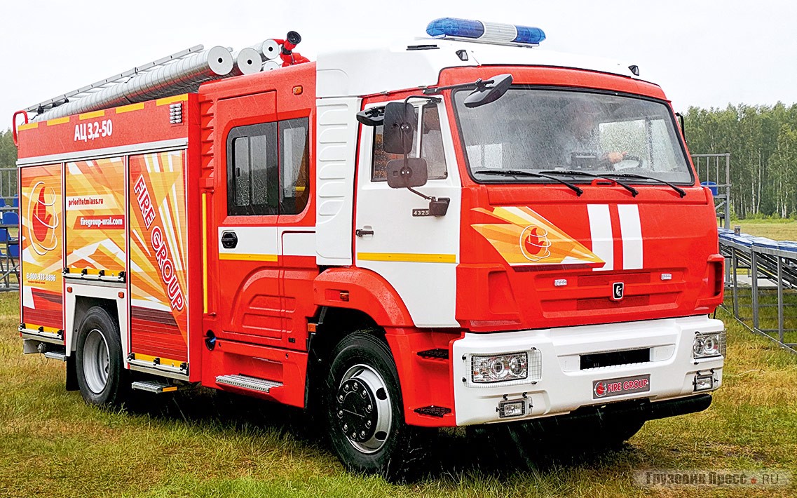 Автоцистерна [b]АЦ 3,2-50/4 (43253) мод. 58815S[/b] компании «Приоритет» из Миасса с оборудованием Fire Group
