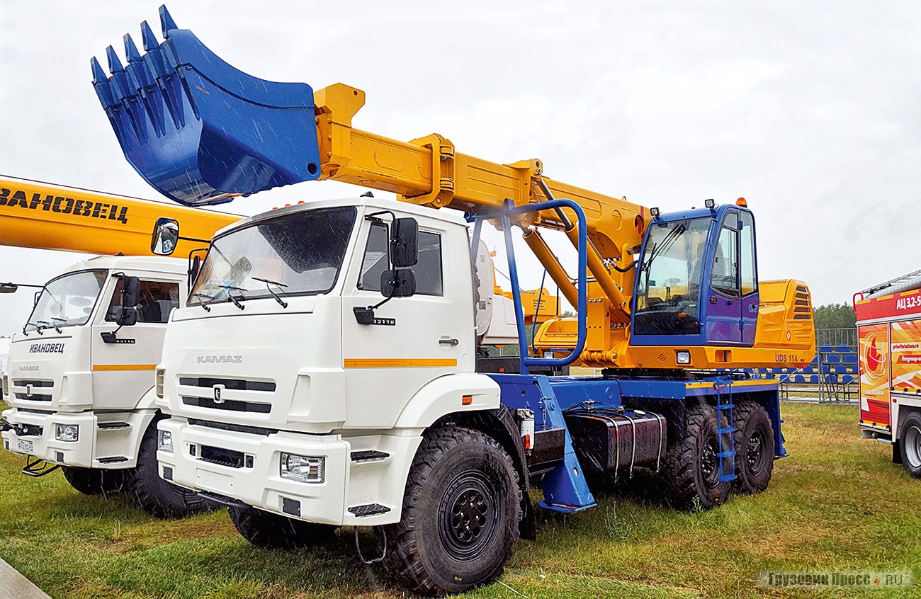 КАМАЗ-43118 послужил базой для экскаваторной установки [b]UDS-114[/b]