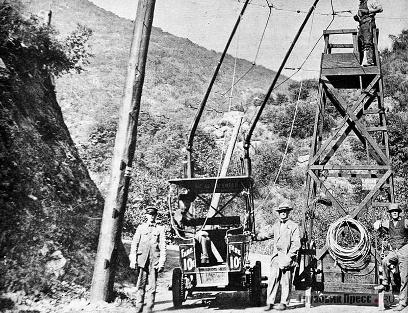 Первые троллейбусы в Лос-Анджелесе недалеко от Голливуда, 1910 г.