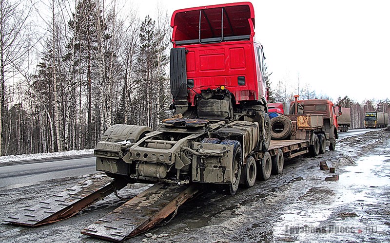 Установка на трал аварийного тягача IVECO