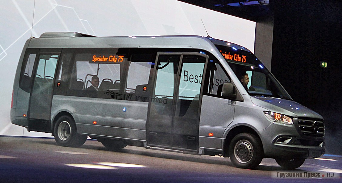 Микроавтобус Mercedes-Benz Sprinter City 75 создан специальным подразделением немецкого концерна под названием Mercedes-Benz Minibus GmbH