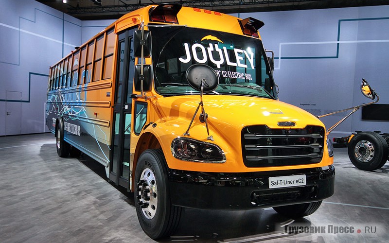 Полностью электрический школьный автобус Saf-T-Liner C2 Electric Bus для североамериканского рынка