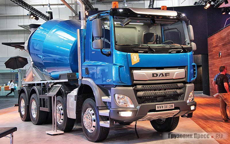 DAF CF 450 с колёсной формулой 8x4 и бетономешалкой Liebherr