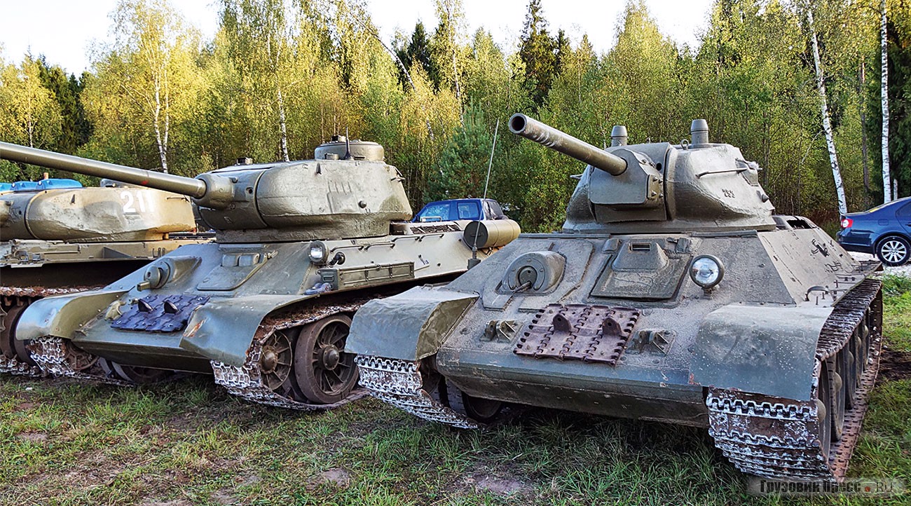 На «Моторах войны» было представлено сразу три танка семейства [b]Т-34[/b] – два поздних, послевоенного выпуска, а один – выпуска военных лет, реально участвовавший в сражениях на фронтах Великой Отечественной