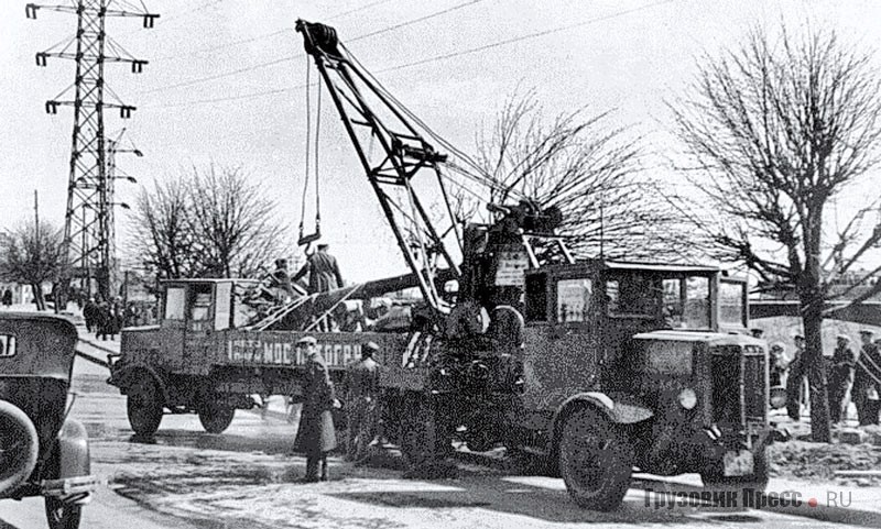 Автокран на шасси Büssing Typ V GL, Москва, 1936 г.