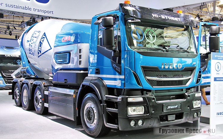 IVECO Stralis X-Way NP400 CNG 8x2 (мод. AD320X410XY/PS NP) с бетоносмесителем CIFA