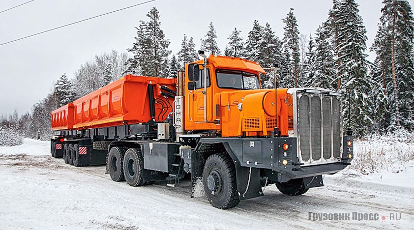 Многозвенный автопоезд в составе тягача ТОНАР-7502 с колёсной формулой 6х6