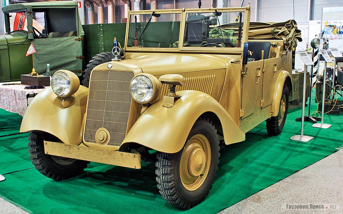 В экспозиции автомотовыставки «Ретрогараж» из города Саров – наша «полуторка» ГАЗ-ММ и немецкий [b]кюбельваген Mercedes-Benz 170 VK[/b]. Оба восстановлены в мастерской Simonov Motors. Директор «Ретрогаража» Алексей Викторович Морозов сетует: мало посетителей! Саров – один из самых закрытых городов России, посещение его строго ограничено