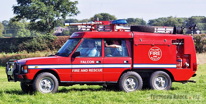 Мастерская Carmichael переделывала в пожарные машины даже престижные Range Rover. Колёсная формула – 6x4
