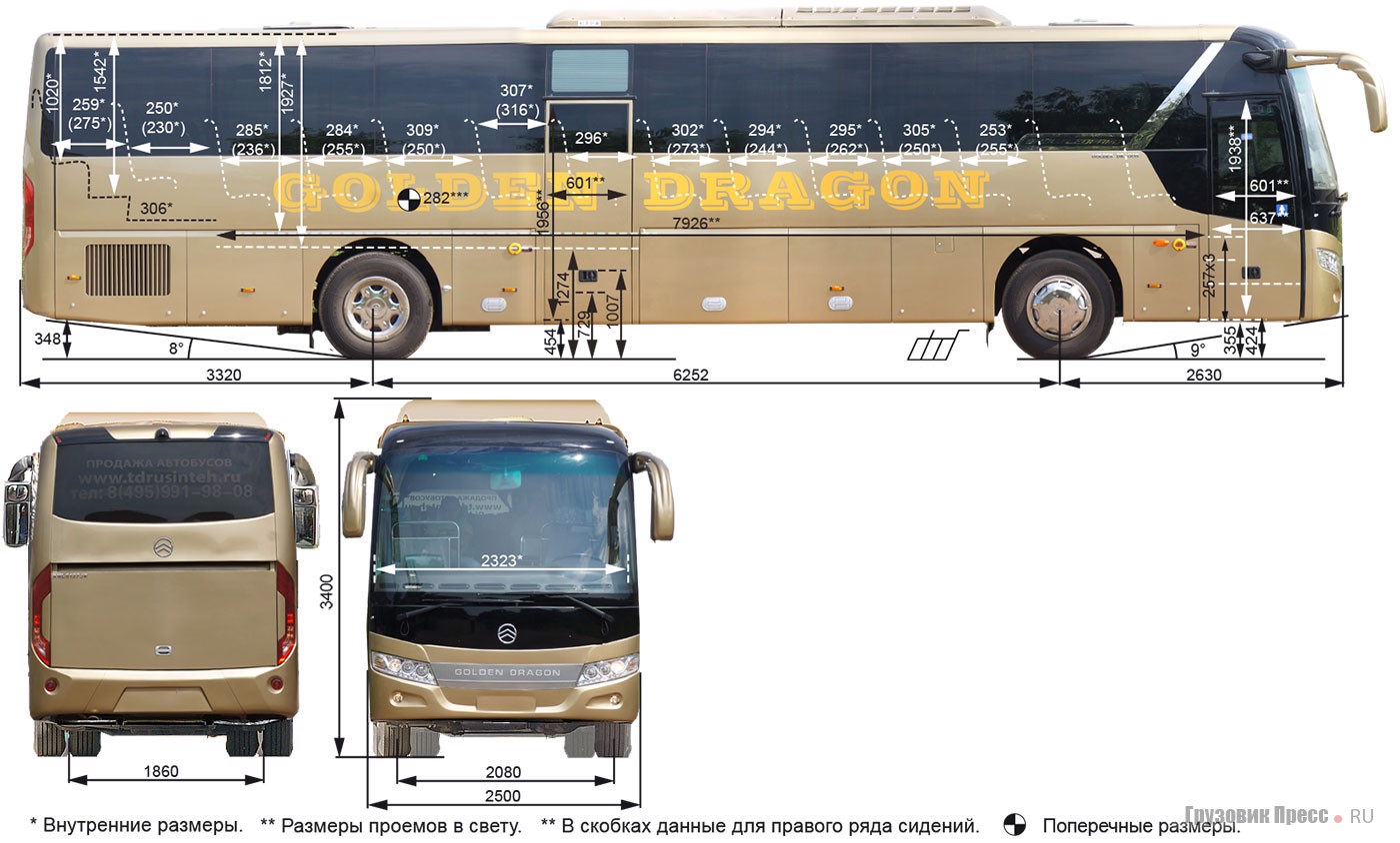 Междугородный автобус Golden Dragon XML6127JR