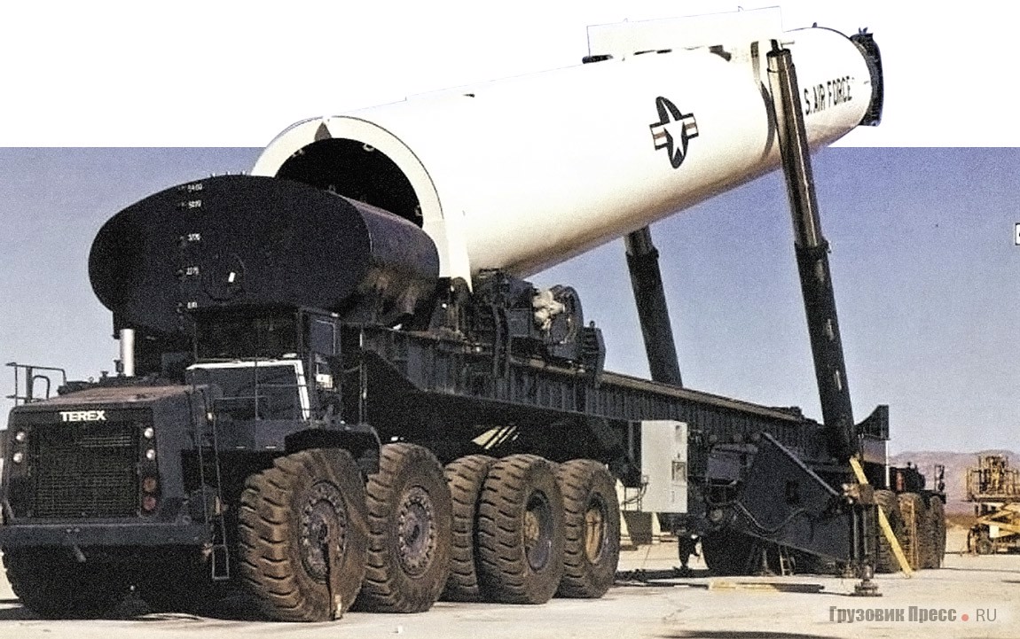 Пусковая установка ракеты МХ на позиции, 1979 г.