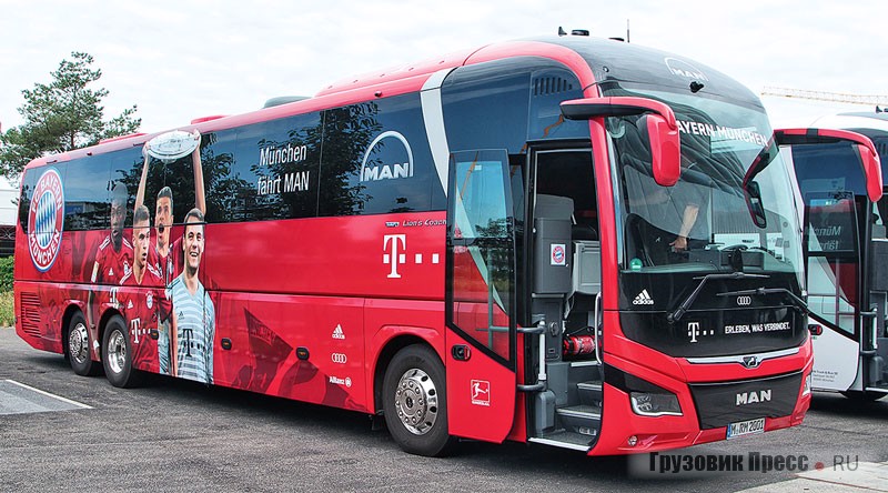 MAN Lion’s Coach L, подготовленный в Центре модификации автобусов для профессионального футбольного клуба