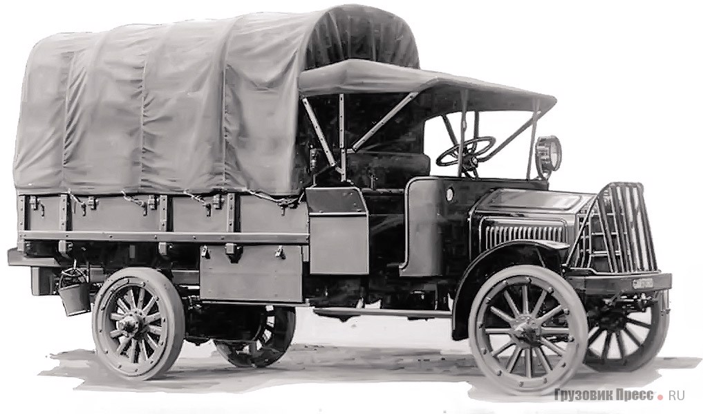 Двухтонный бортовой грузовик Garford 70-B в военном исполнении, 1918 г.