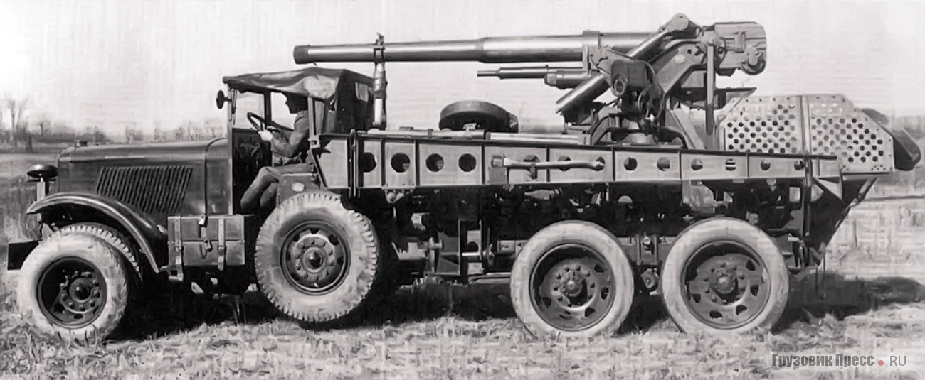 Трёхдюймовая зенитная самоходная установка Т1 на шасси 7,5-тонного грузовика Garford, 1931 г.