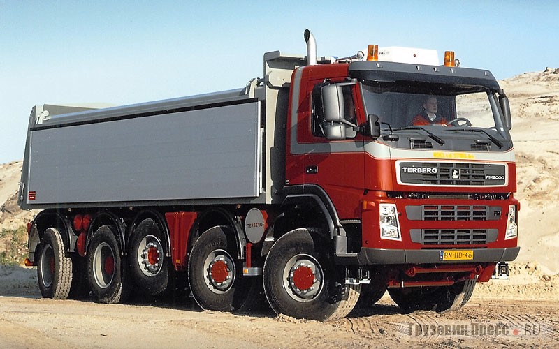 Пятиосный самосвал Terberg FM3000-Т полной массой 50,0 т и колесной формулой 10х8