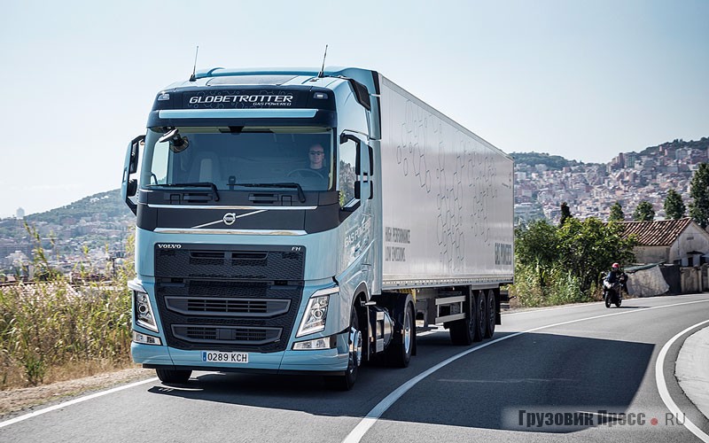 Новая модель Volvo FH 460 LNG с битопливным двигателем, работающим на СПГ