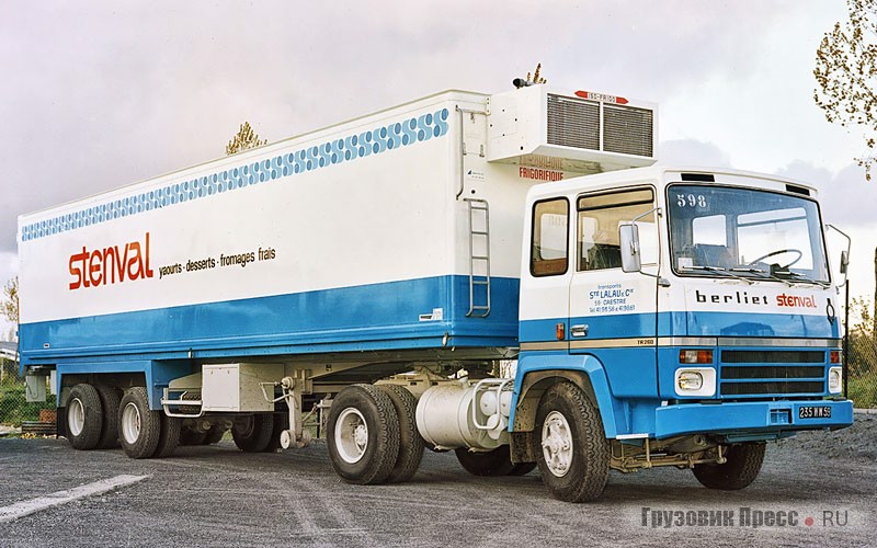 Berliet TR260 крупного молокозавода из Фландрии Laiterie de Steenvoorde. Созданную Луи Люсьеном Лепуа в 1970 г. для этого тягача кабину KB2400/2480 ставили на тяжёлые модели Saviem и Renault вплоть до 1997 г.