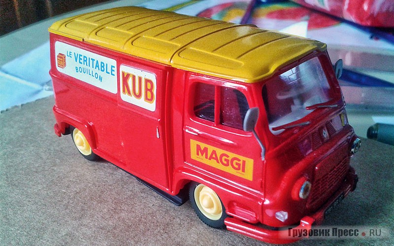 Renault Estafette Kub, М1:43, Norev, Франция. Из-за перепада температур размер кузова из ЦАМа стал меняться, в результате деформировалось шасси из пластика