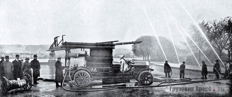 Испытания автомобиля Arbenz с насосом Sulzer в Риге, 1910 г.