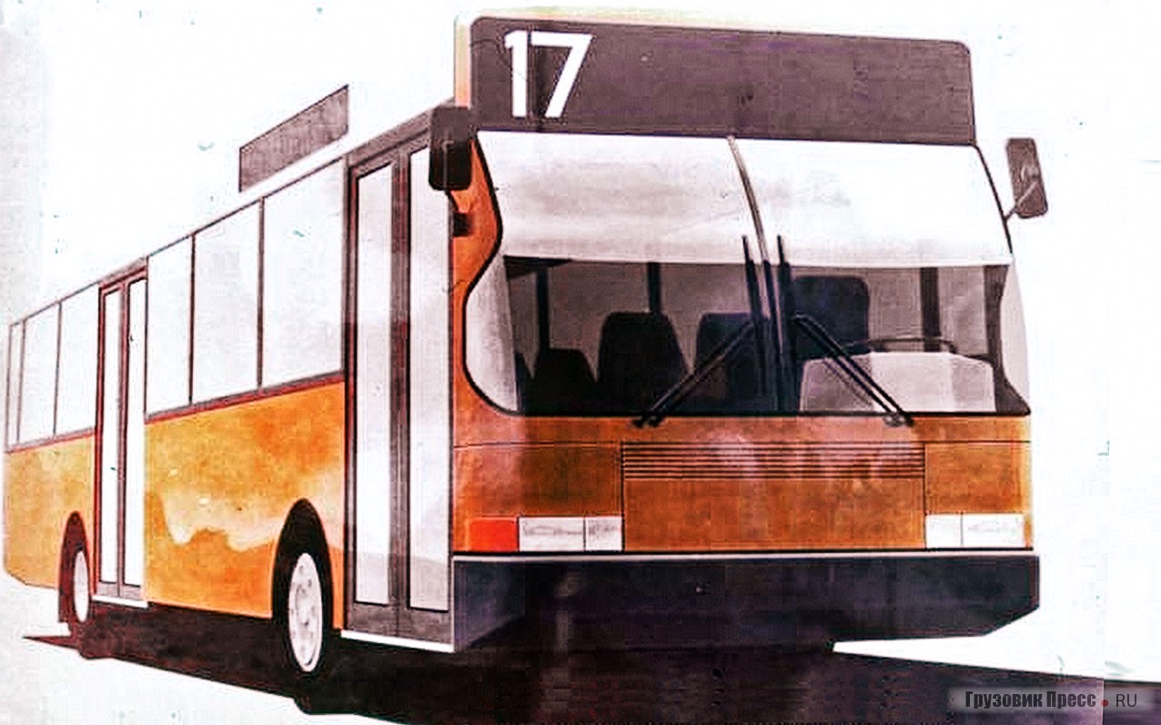 Предсерийный эскиз второго поколения стандартных автобусов. 1974 г.