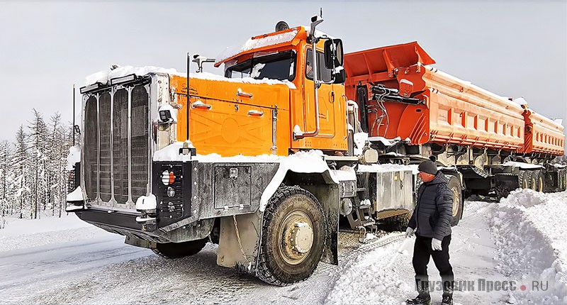 12-тонный ТОНАР-7502 для транспортировки алмазосодержащей руды с месторождения до обогатительной фабрики № 12 Удачнинского ГОКа