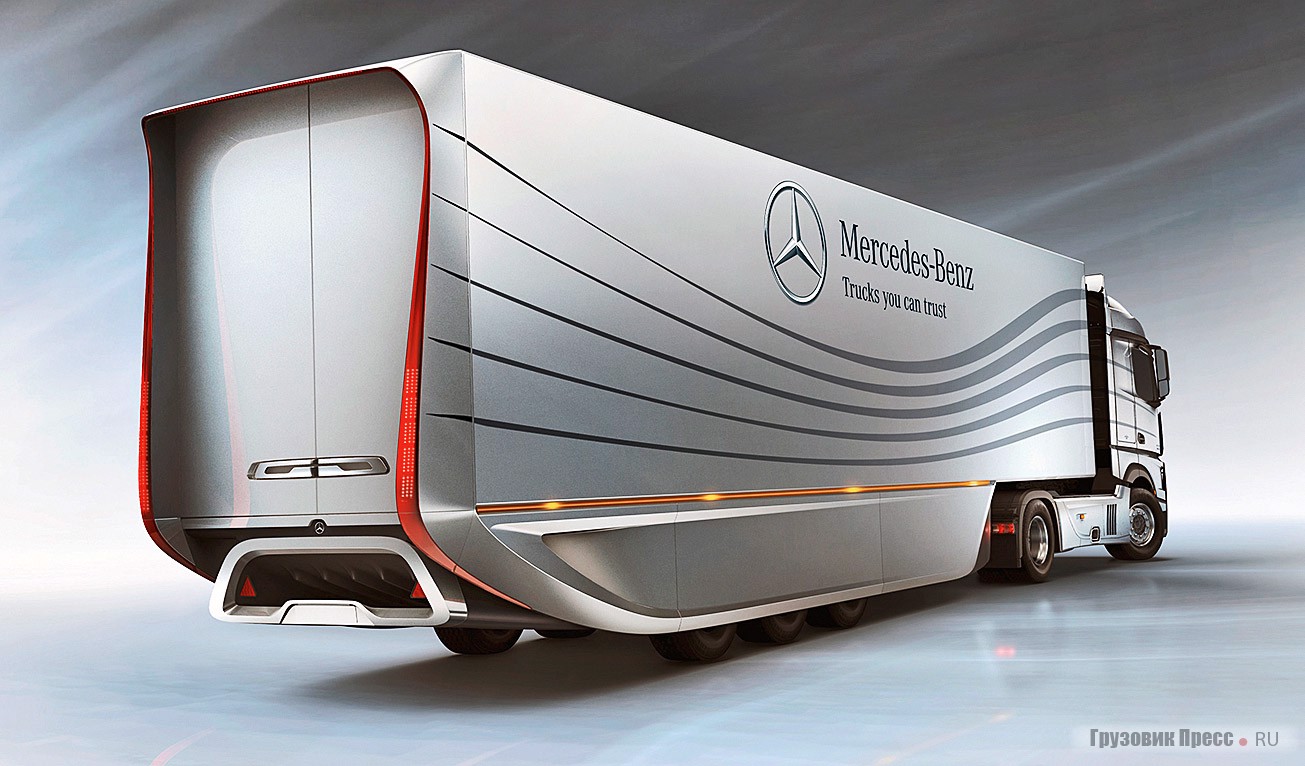 Идея хвостовика в аэродинамическом концепте Mercedes-Benz [b]«Truck and Trailer 7plus»[/b]