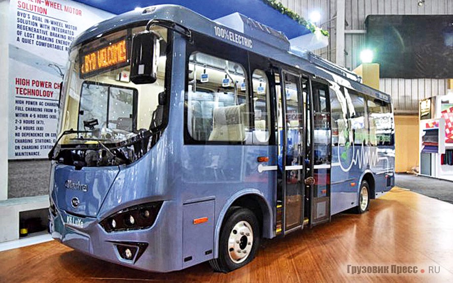 Индийский электробус Olectra Greentech eBuzz K6 LuXe малого класса