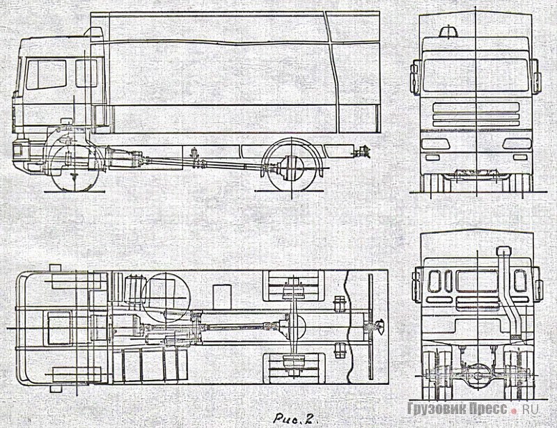 После посещения представителями DAF завода «КамАЗ» рассматривались варианты адаптации кабины F95 на челнинское шасси