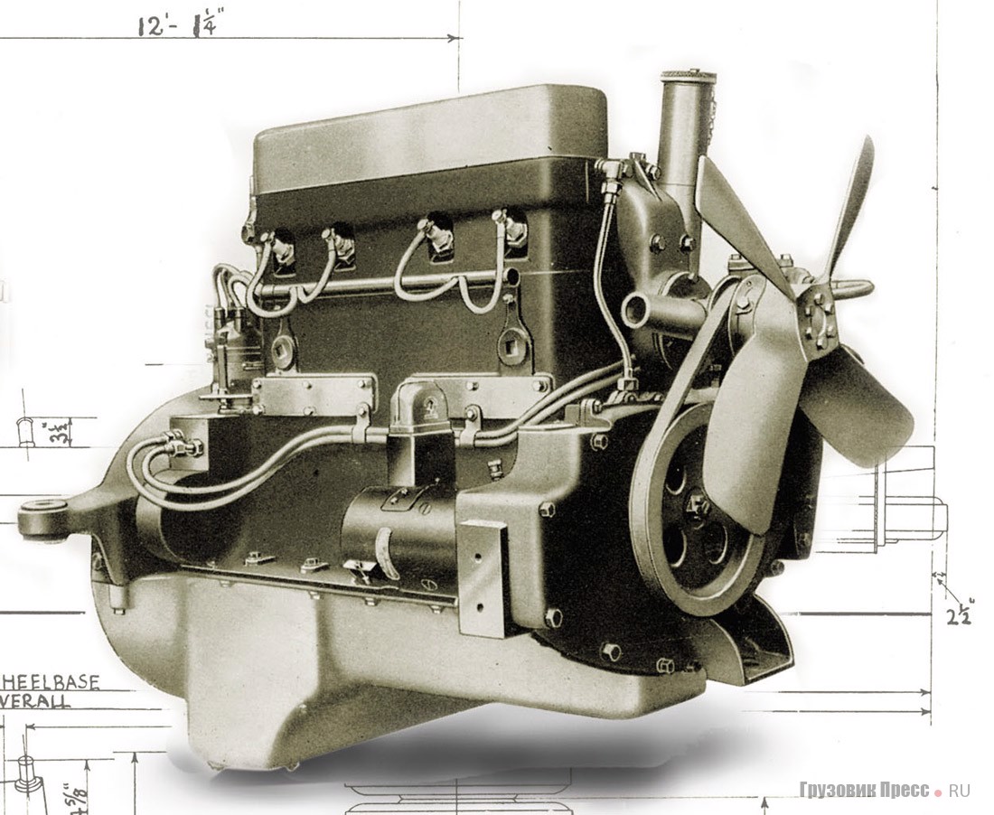 Двигатель развивал 50 л.с. при 2400 об/мин