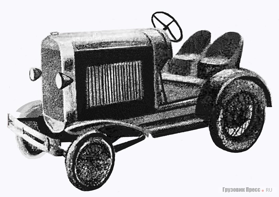 Малогабаритный внутризаводской тягач на базе легковушки ГАЗ-А