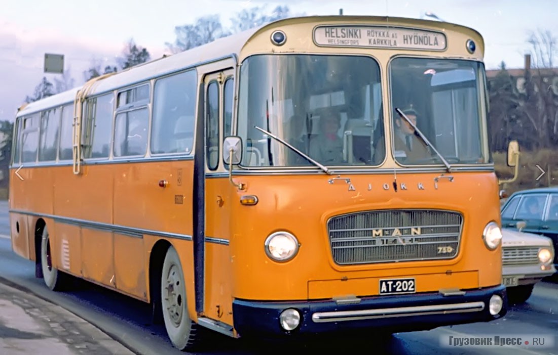 Пригородный автобус [b]Ajokki / MAN 750 HO-R11/5750.[/b] Финляндия, 1965 г.