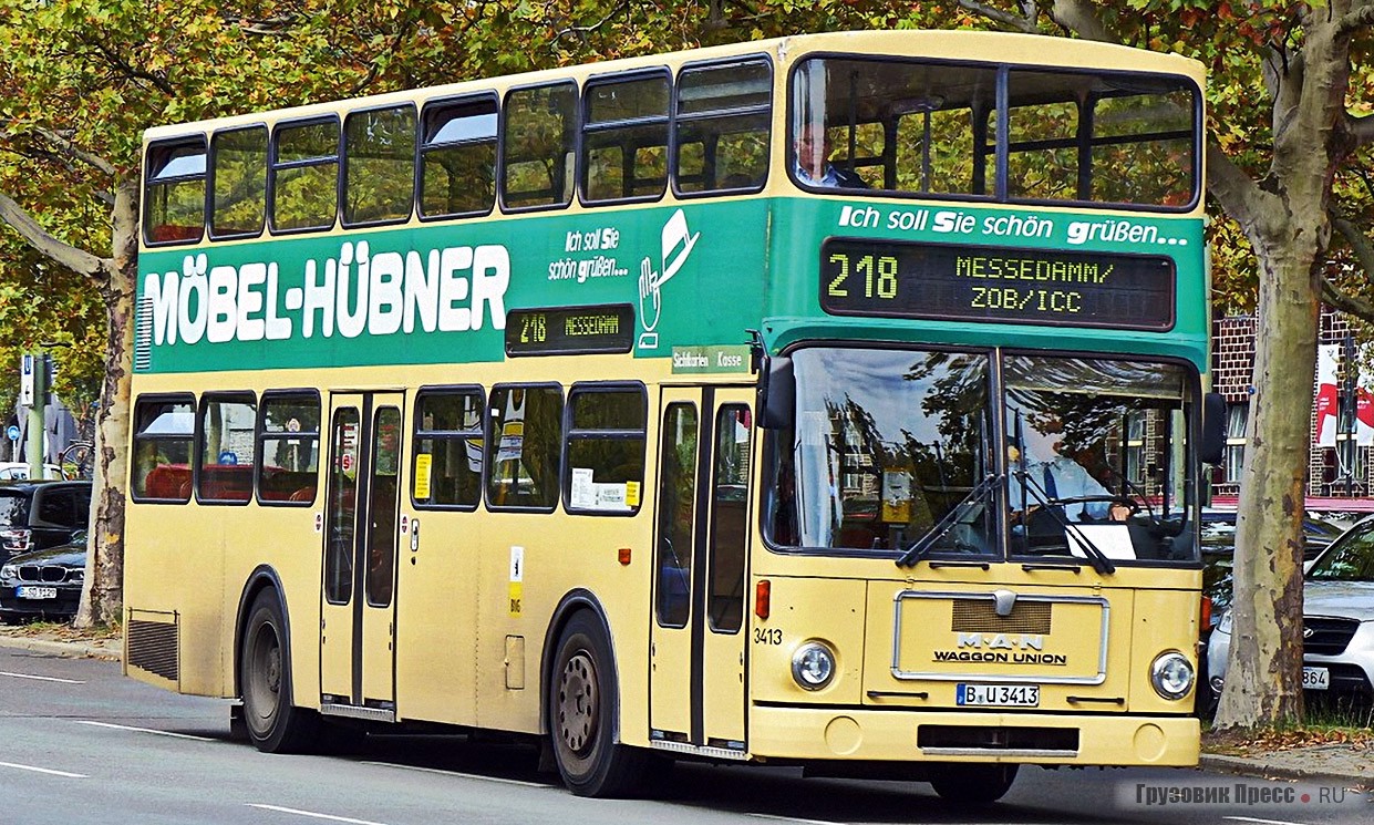 Двухэтажный автобус [b]Waggon Union / MAN SD200[/b] выпуска 1984 г. на службе берлинской компании пассажирского транспорта BVG