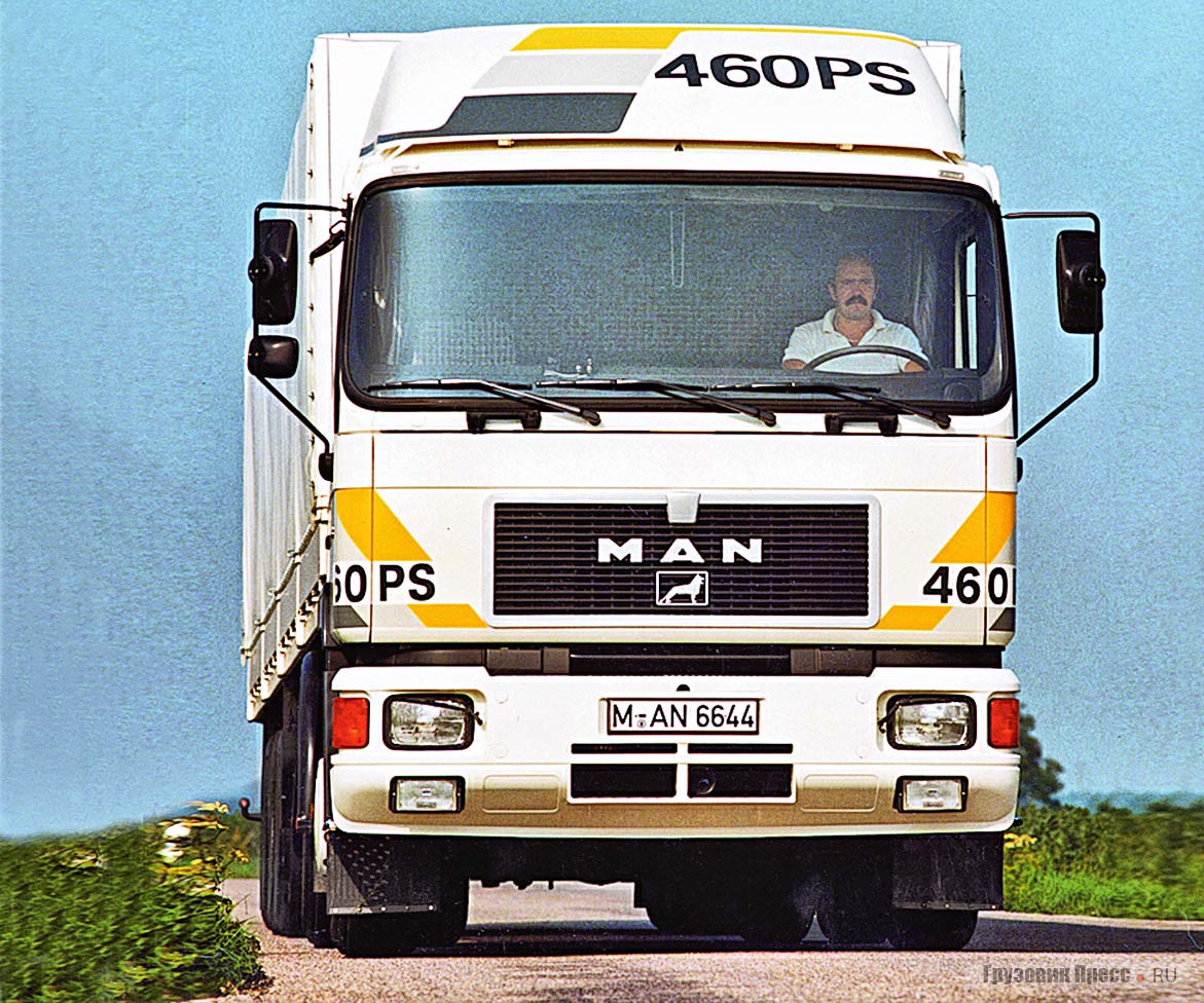 В 1986 г. MAN начал выпуск грузовиков серии [b]F90[/b], на которых устанавливали кабины нового поколения