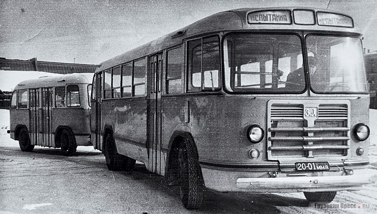 Автобусный поезд ЗИЛ-158 (тягач) + 2ПН-4 (прицеп). 1961 г.