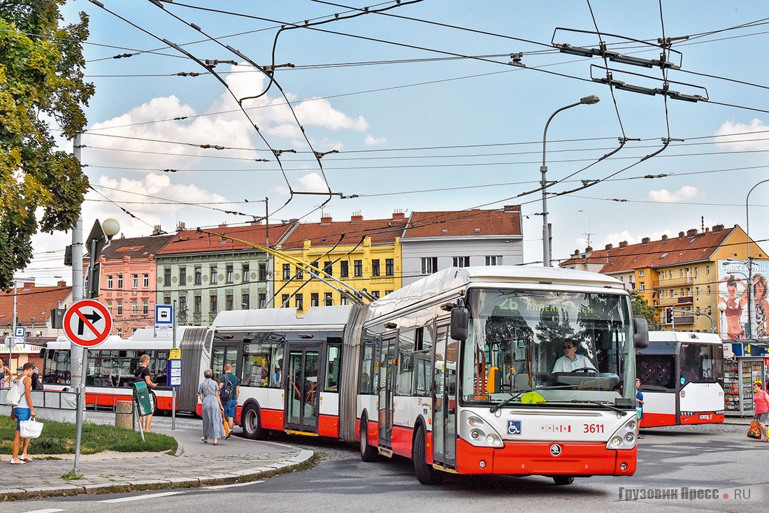 Троллейбус Skoda 25Tr Irisbus (Irisbus Citelis 18) на улицах Брно