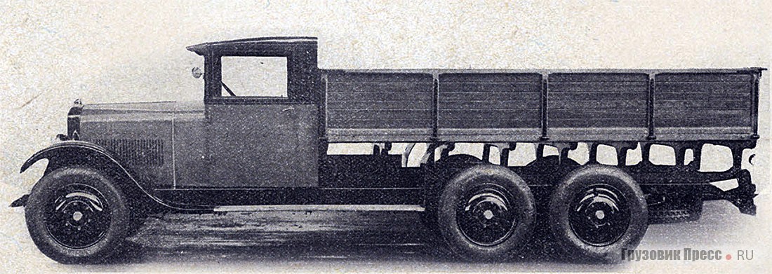Трехосный грузовик французской фирмы Mathis с колесной формулой 6х2, 1933 г.