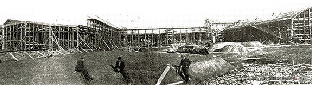 Строительство Автозавода AO воздухоплавания В. А. Лебедева в Ярославле. 1916 г.
