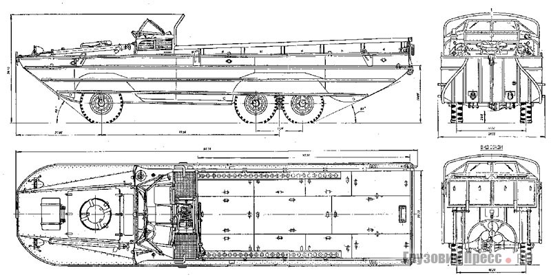 Габаритная схема ЗИС-485