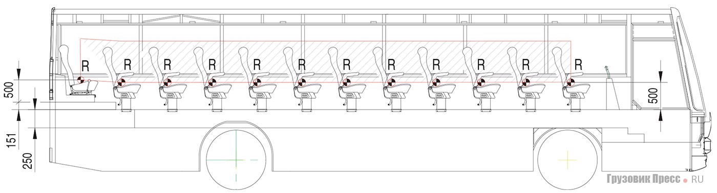 Схема салона автобуса