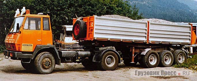 Седельный тягач Steyr 1290 с 320-сильным дизелем V8 и колесной формулой 4х4