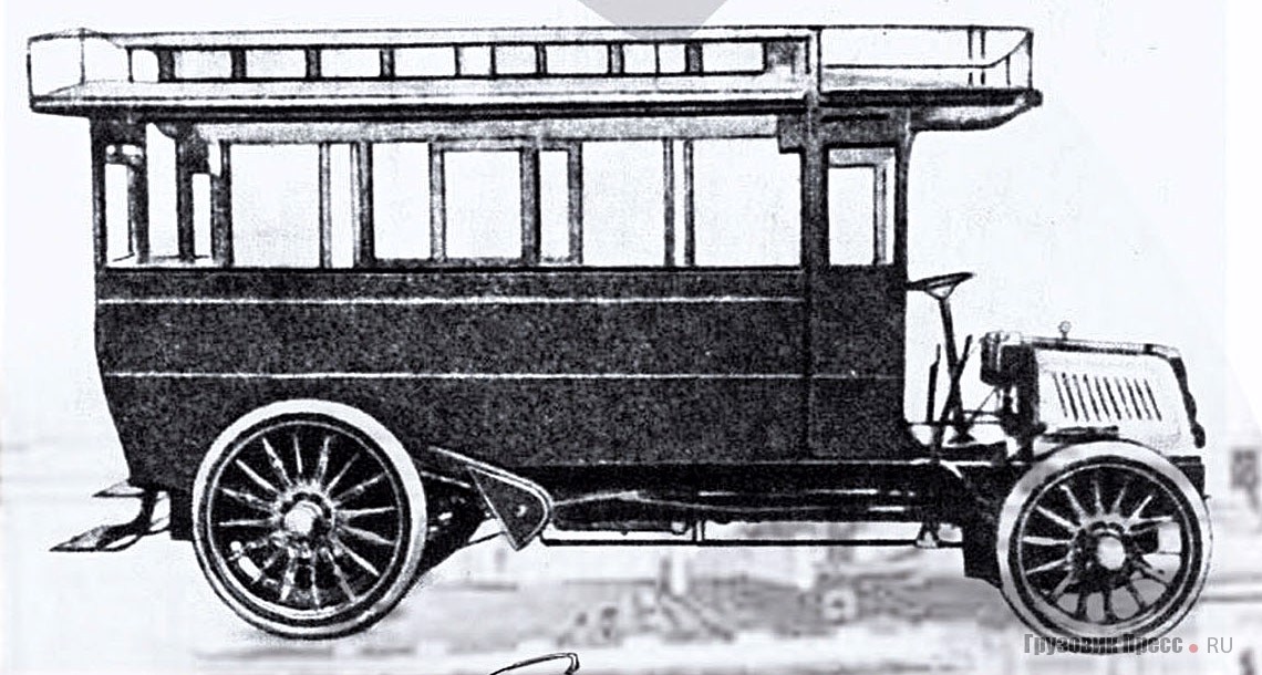 Автобус «Дукс» с мотором Panhard et Levassor, 1903 год