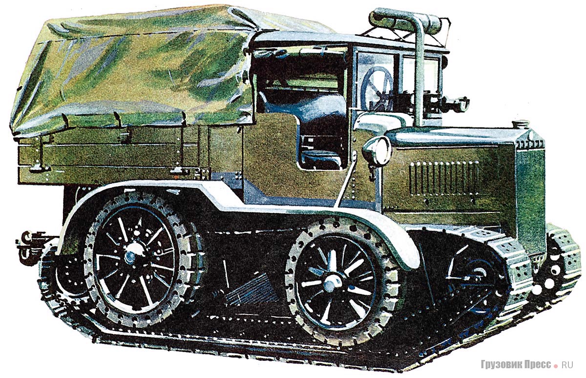 Колесно-гусеничный тягач Tatra-25, 1930 г.