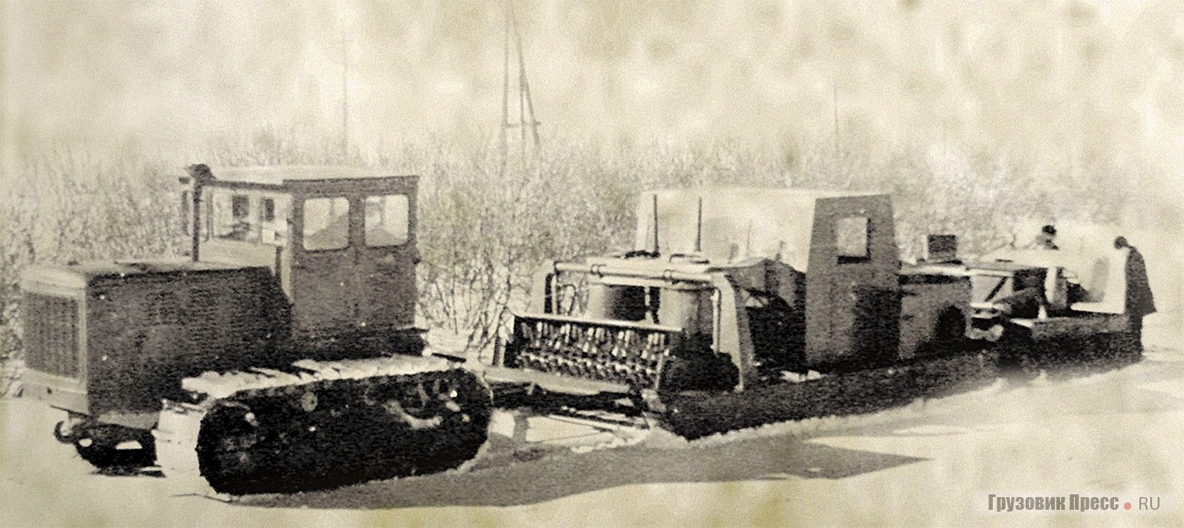 Машина для строительства автодорог на глубоком снегу