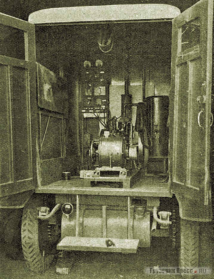 Рентгеновский кабинет «московского типа» на шасси Hotchkiss – второй вариант в походном положении