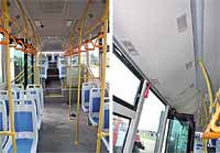Салон Golden Dragon XML6123/ Система кондиционирования воздуха в салоне XML6123 осуществляется через специальные потолочные дефлекторы по всему периметру кузова автобуса