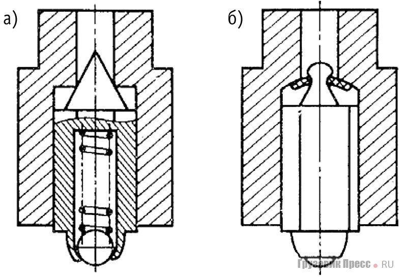 [b]Запорные иглы поплавковых камер:[/b] а – игла карбюраторов ДААЗ; б – игла с уплотнительной шайбой