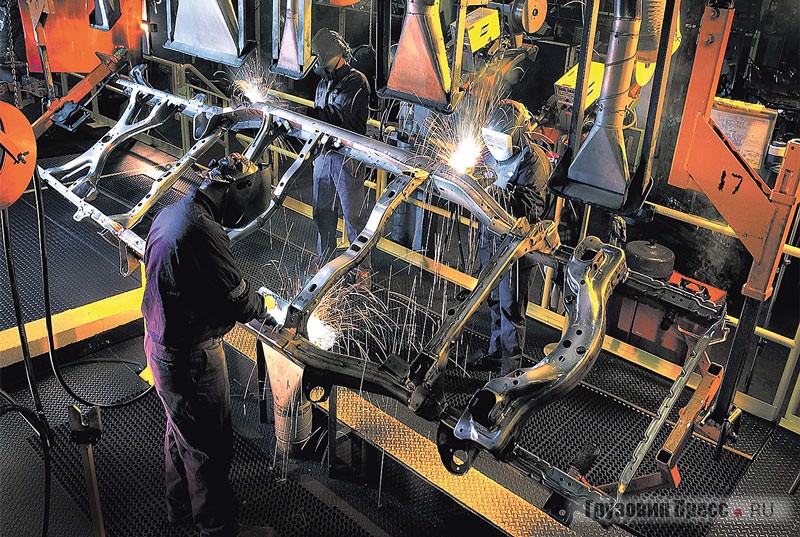 Производство рам для пикапов Toyota на структурном подразделение корпорации Owensboro facility