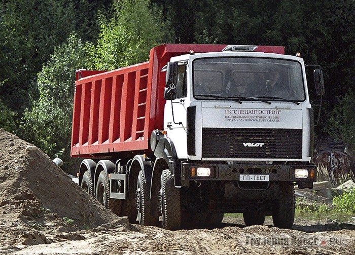 Самосвал МЗКТ-65151 «Волат», тест-драйв журналом «Грузовик Пресс»